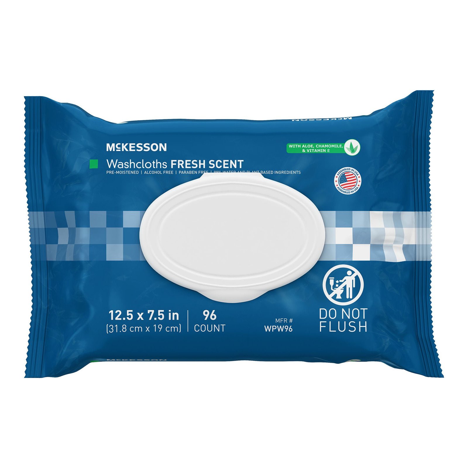McKesson Fresh Scent Washcloths, Case of 576