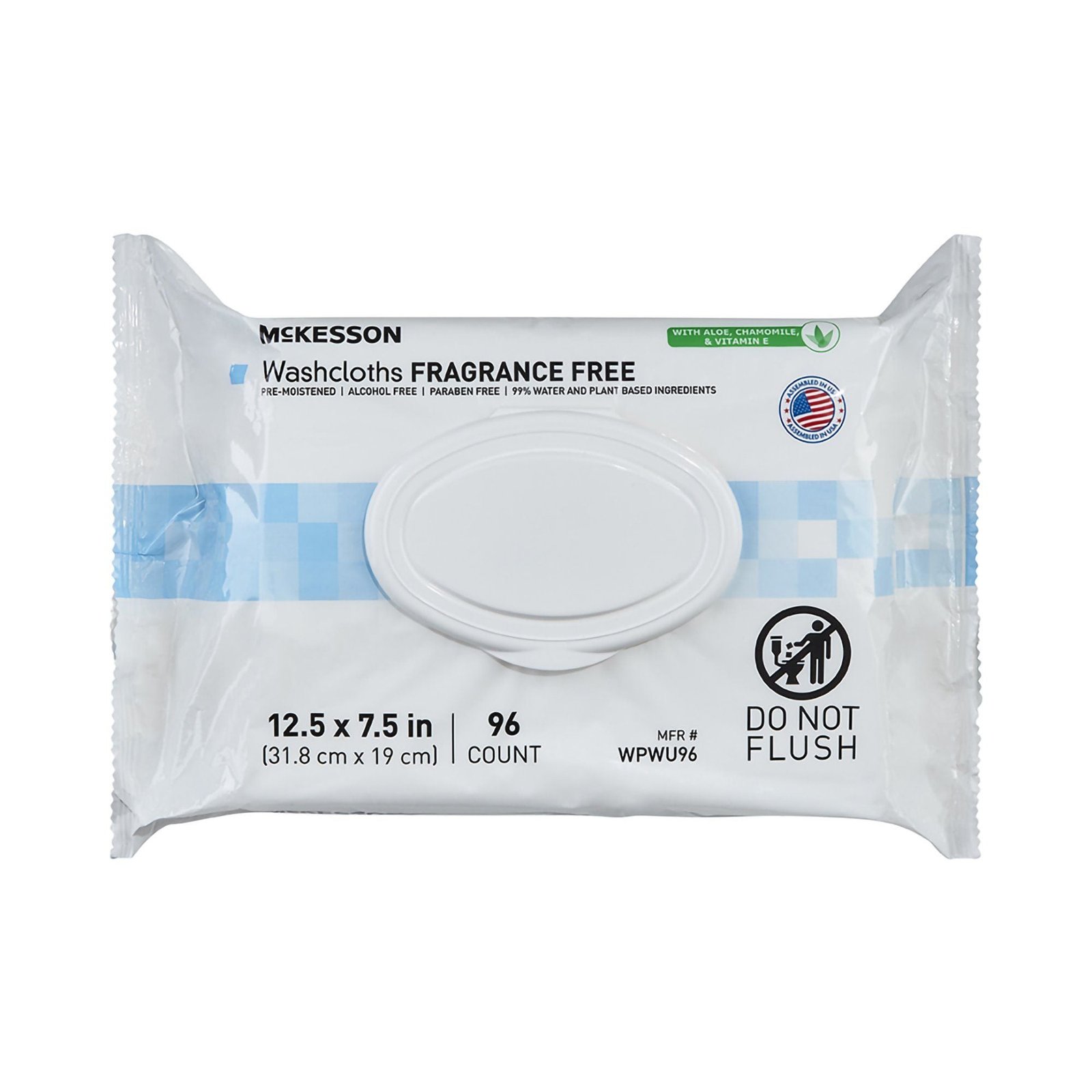 McKesson Fragrance-Free Washcloths, Case of 576