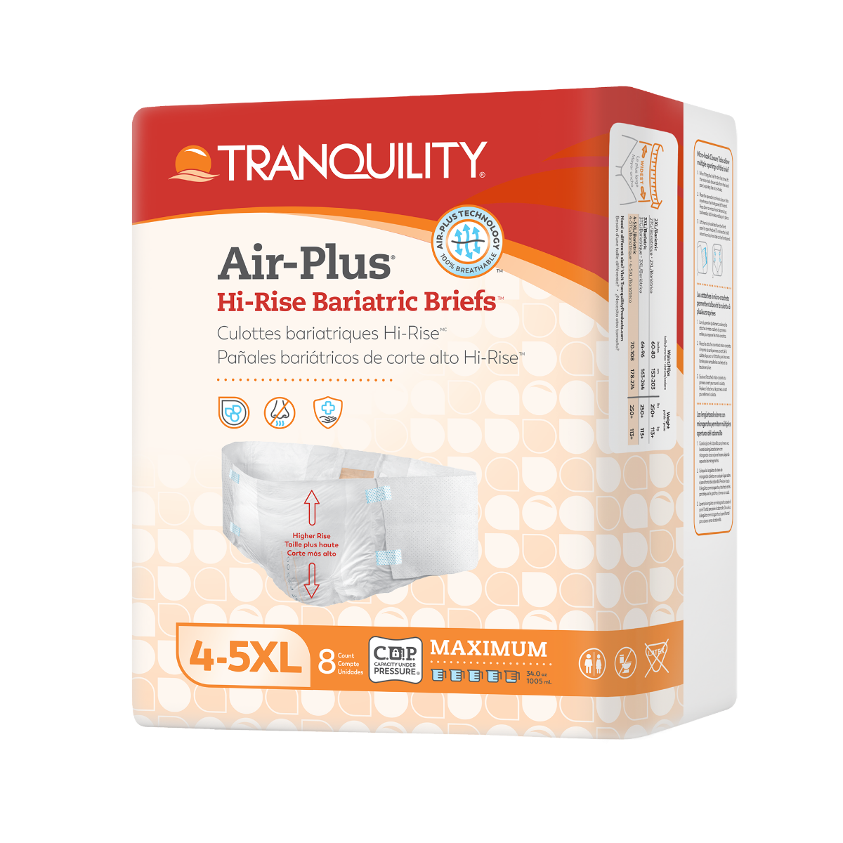 Tranquility Air-Plus Bariatric, 4-5X-Large, Case of 32