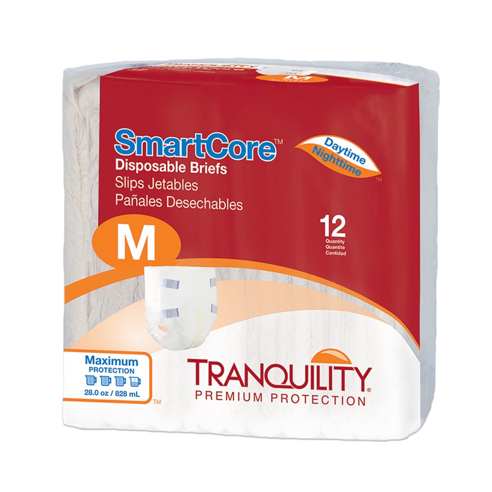 Tranquility SmartCore Tab-Style Briefs, Medium, Case of 96