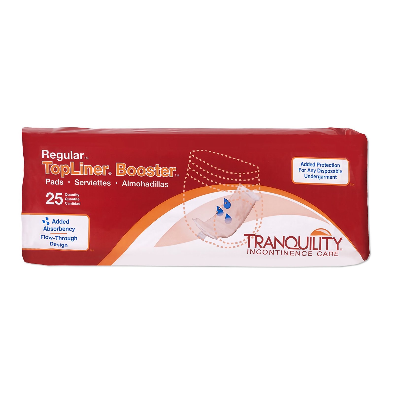 Tranquility TopLiner Booster Pads, Regular, Case of 200