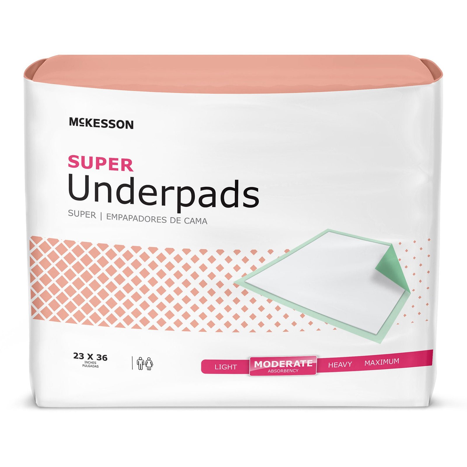 McKesson Super Underpads, 23 x 36 in, Case of 150