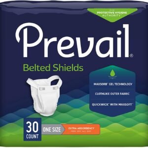 Prevail Belted Shields, One size fits most, Case of 120