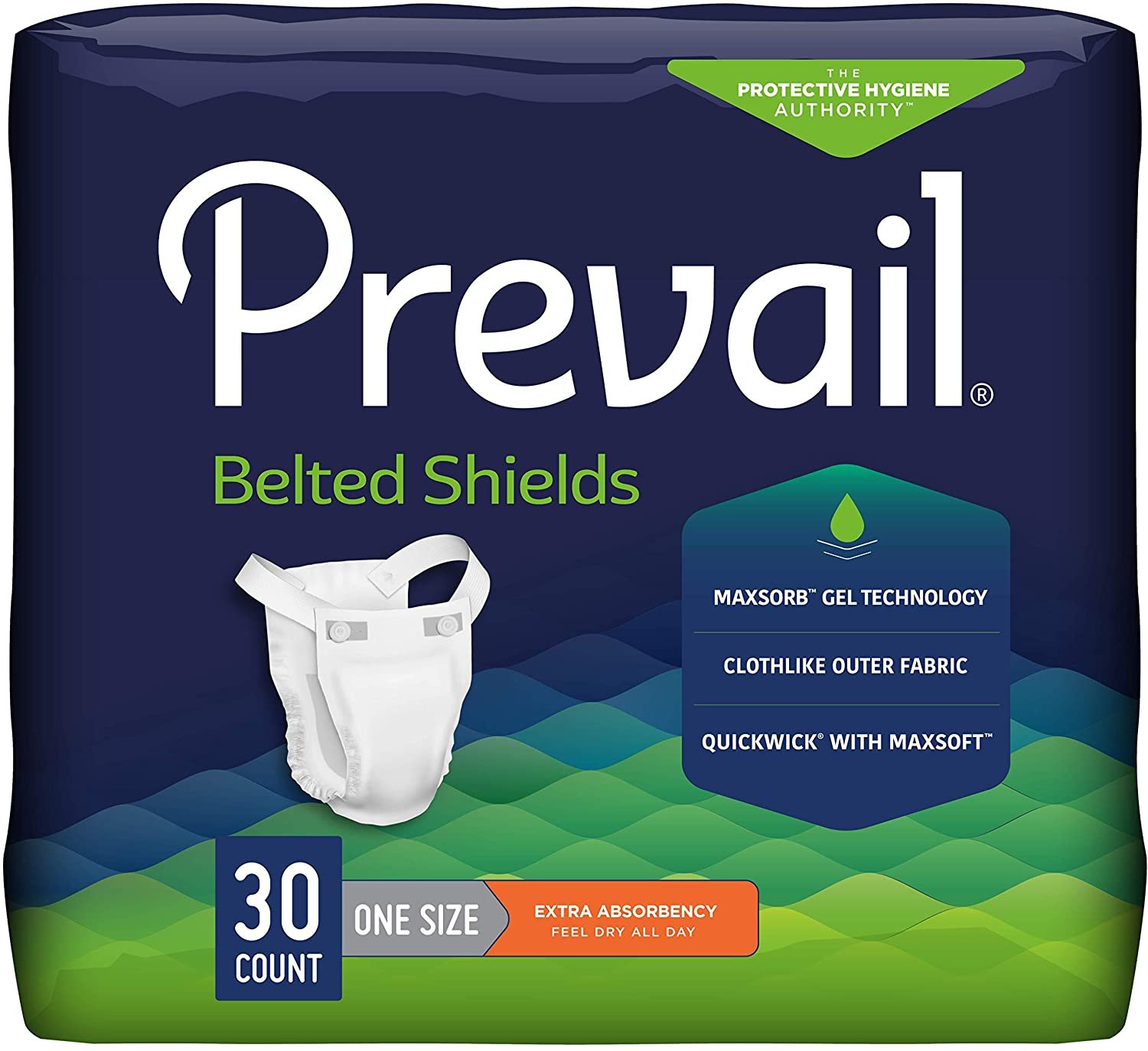 Prevail Belted Shields, One size fits most, Case of 120